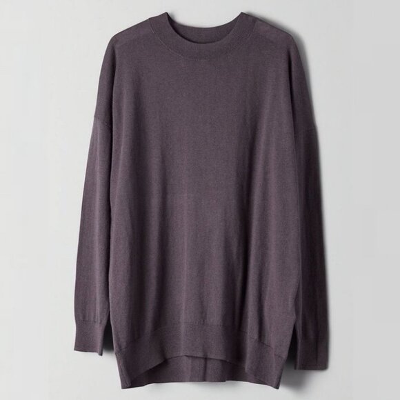 Aritzia Babaton Cashmere Crew Neck Long Sleeve‎ Sweater Size XXS The Group Knit - Picture 1 of 10